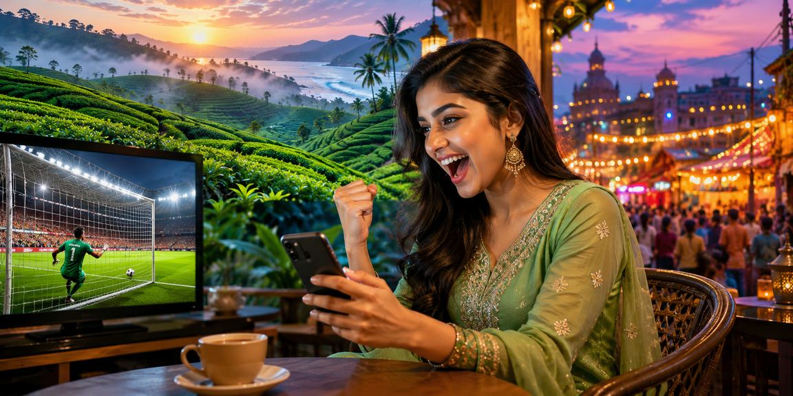 কুমিল্লার চা বাগানে মোবাইলে বেটিং করছেন একজন বাংলাদেশি খেলোয়াড়