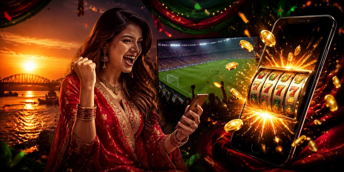রাজশাহীর স্লট গেমের লাল-সবুজ থিম ডিসপ্লে